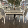 Стол обеденный Art-Deco EXI- КЛЕО CLEO WHİTE MARMO + WHİTE  LEG