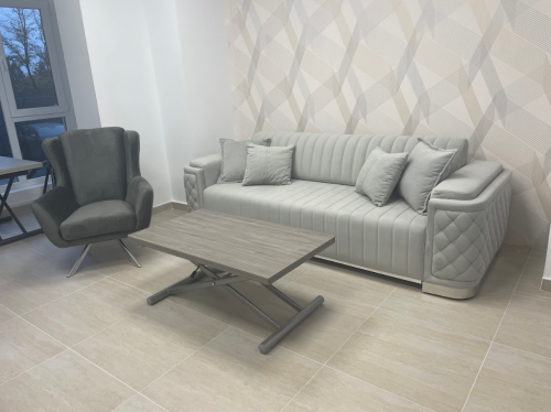 Стол - трансформер EXI- Тренто-Р серый дизайнерский