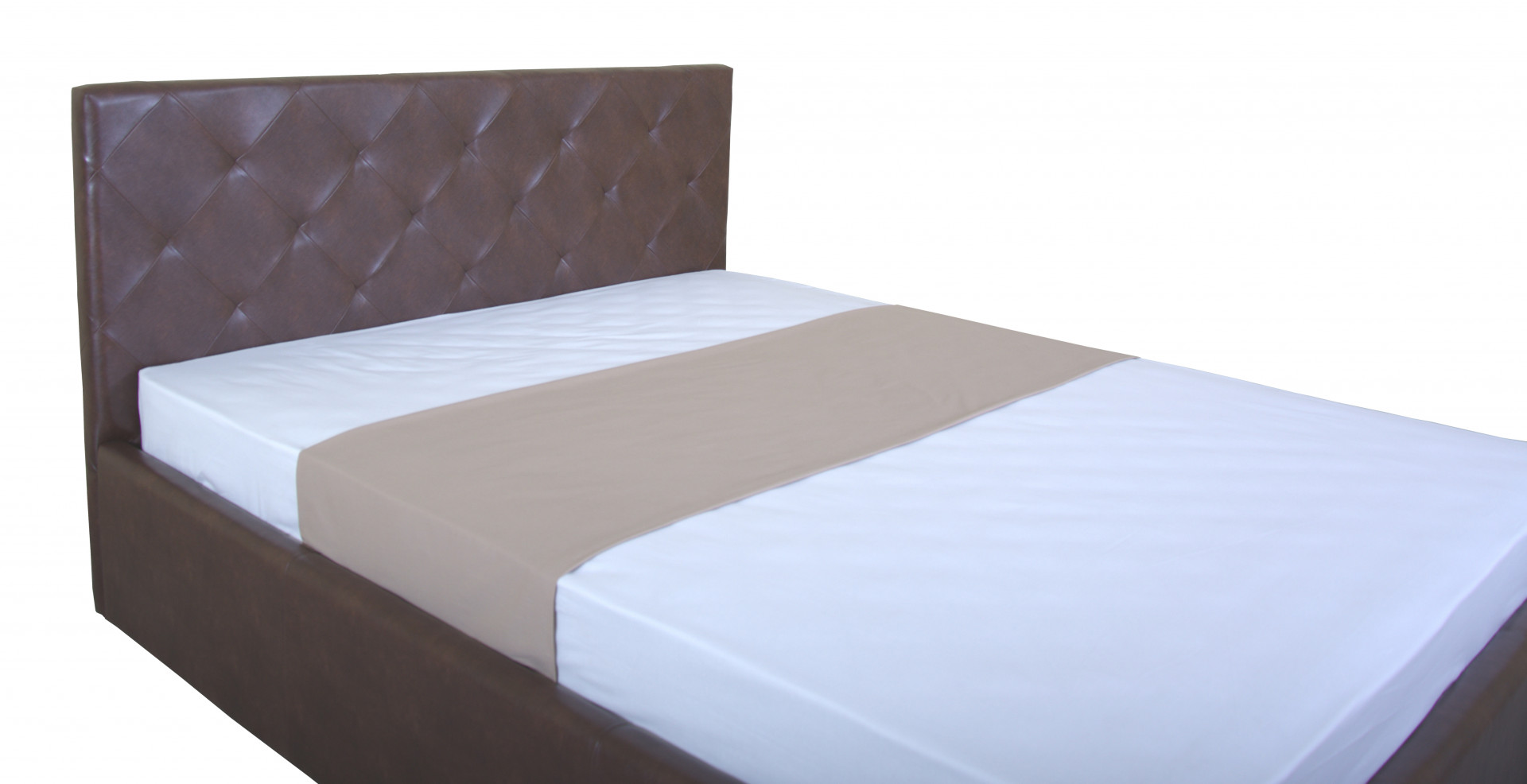 Двуспальная мягкая кровать с подъемным механизмом TPRO- BRIZ lift 1600x2000 brown E2455