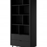 Стенка Perfect Home Ланте / Lante: Стеллаж 2S + Тумба TV 2D/163 Черный