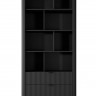 Стенка Perfect Home Ланте / Lante: Стеллаж 2S + Тумба TV 2D/163 Черный