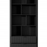 Стенка Perfect Home Ланте / Lante: Стеллаж 2S + Тумба TV 2D/163 Черный