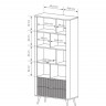 Стенка Perfect Home Ланте / Lante: Стеллаж 2S + Тумба TV 2D/163 Черный