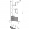 Стенка Perfect Home Ланте / Lante: Стеллаж 2S + Тумба TV 2D/163 Черный