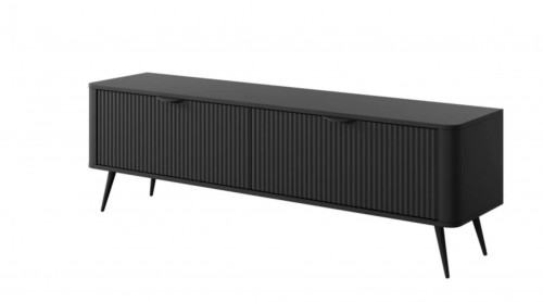 Стенка Perfect Home Ланте / Lante: Стеллаж 2S + Тумба TV 2D/163 Черный