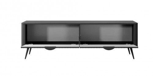 Стенка Perfect Home Ланте / Lante: Стеллаж 2S + Тумба TV 2D/163 Черный