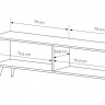 Стенка Perfect Home Ланте / Lante: Стеллаж 2S + Тумба TV 2D/163 Черный