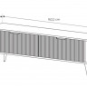 Стенка Perfect Home Ланте / Lante: Стеллаж 2S + Тумба TV 2D/163 Черный