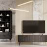 Стенка Perfect Home Ланте / Lante: Стеллаж 2S + Тумба TV 2D/163 Черный