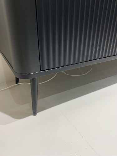 Стенка Perfect Home Ланте / Lante: Стеллаж 2S + Тумба TV 2D/163 Черный
