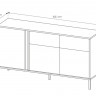 Комод Perfect Home Даст/Dast 3-дверный с 2 ​​ящиками 3D2S/153 Беж