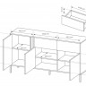 Комод Perfect Home Даст/Dast 3-дверный с 2 ​​ящиками 3D2S/153 Беж