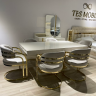 Обеденный стол Art-Deco EXI- Осло 180/220/х100х77 крем+золото