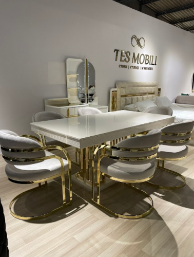 Обеденный стол Art-Deco EXI- Осло 180/220/х100х77 крем+золото