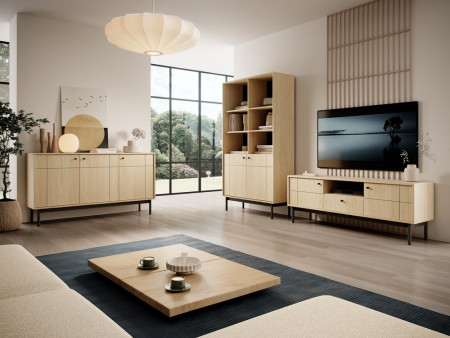 Гостиная из трех элементов Perfect Home Джапанди / Japandi Дуб линеа