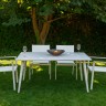 Стол обеденный alum OUTDOOR NL- SALTA белый, 152х90 см