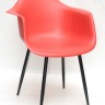 Кресло обеденное OND- Leon Metal BK (красный 05, зеленый 47)