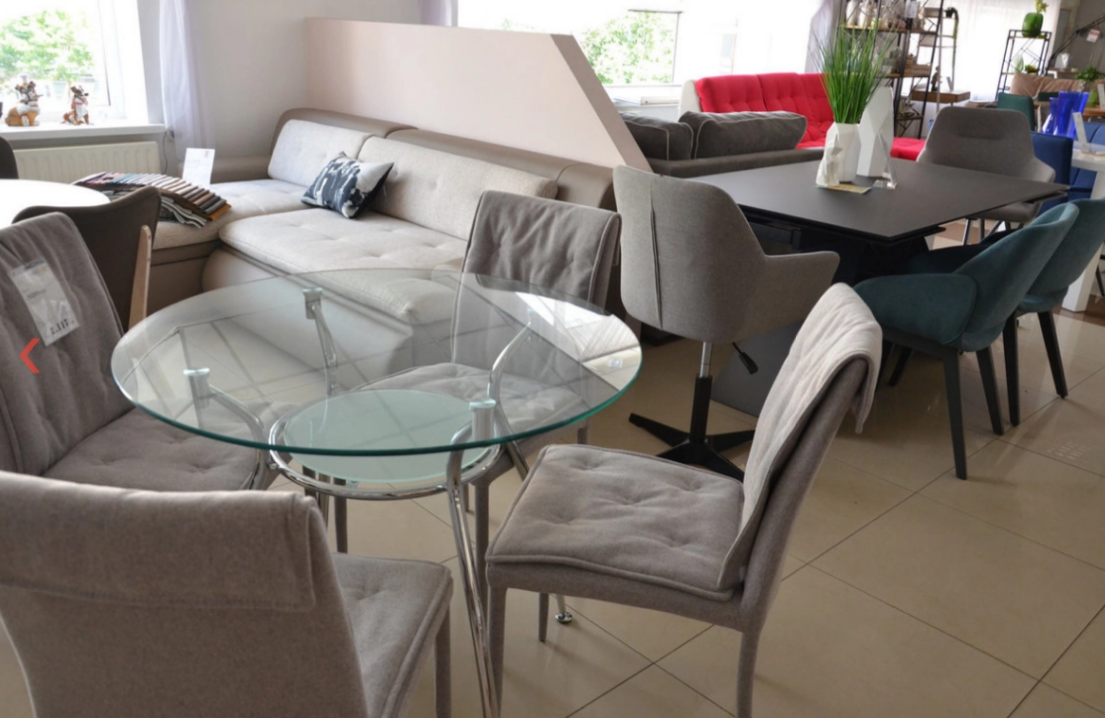 SIGNAL PL- Стол стеклянный круглый Finezja A (серебро)