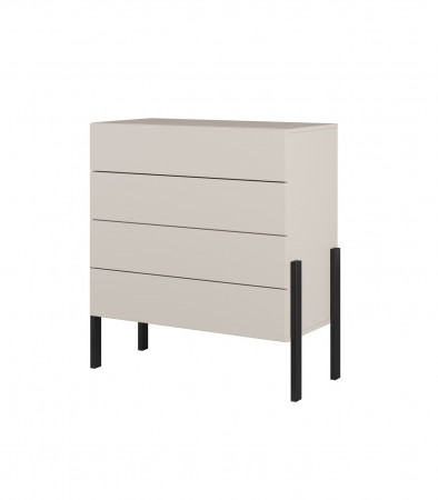 Комод на 4 ящика Helvetia JUKON S 24KSND27 (кашемир/черный)