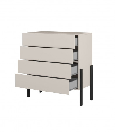 Комод на 4 ящика Helvetia JUKON S 24KSND27 (кашемир/черный)