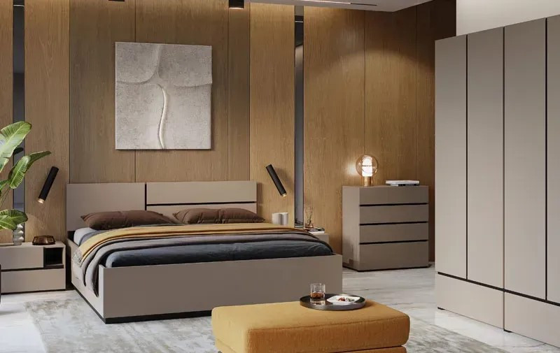 Шкаф на 4 двери с 2 ящиками  Helvetia CROSS S 24CWMY20 (конго-черный)