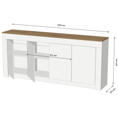 Большой комод Ларри-1 Нимфея альба(LION-041053) ТОП