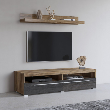 Тумба под телевизор Helvetia ROGER 226ZZH41 (сатиновый нуссбаум)