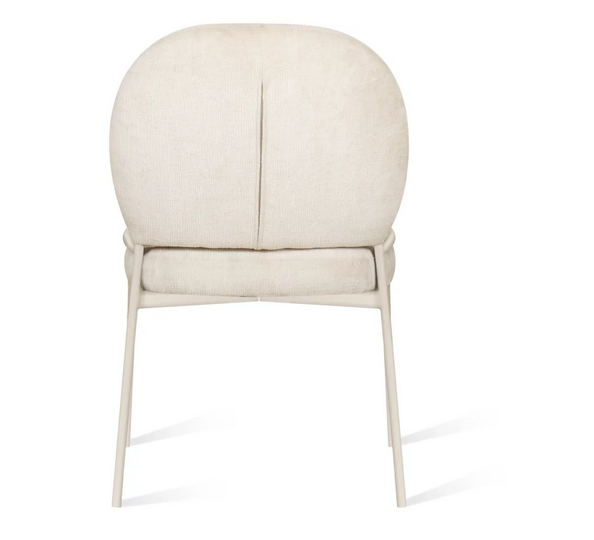 Стул обеденный с подлокотниками CRV- Lumen Teddy white black basey 