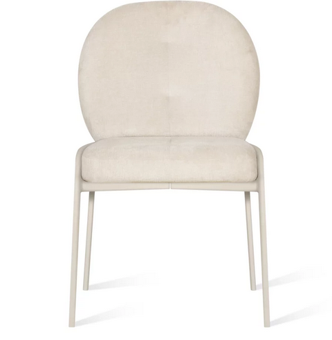 Стул обеденный с подлокотниками CRV- Lumen Teddy white black basey 