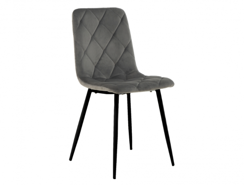 Стул обеденный VTR- N-41 (Темно-серый велюр/ Черный)   
