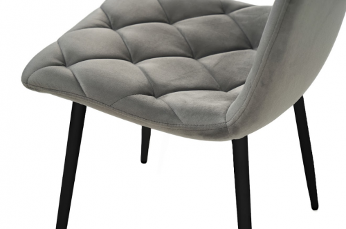 Стул обеденный VTR- N-41 (Темно-серый велюр/ Черный)   