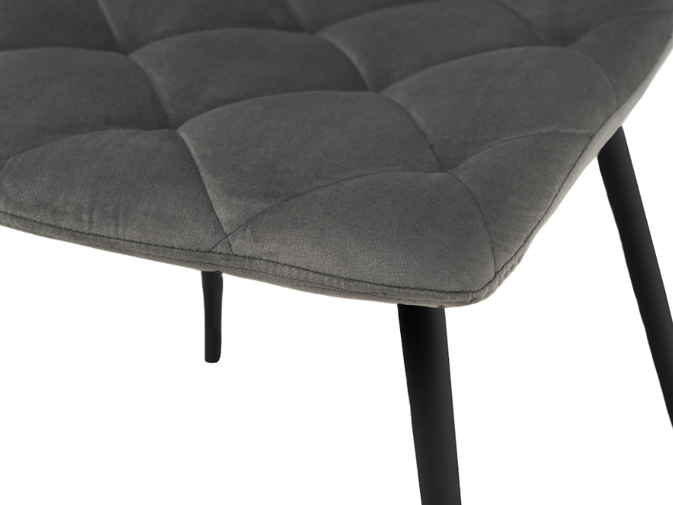 Стул обеденный VTR- N-41 (Темно-серый велюр/ Черный)   