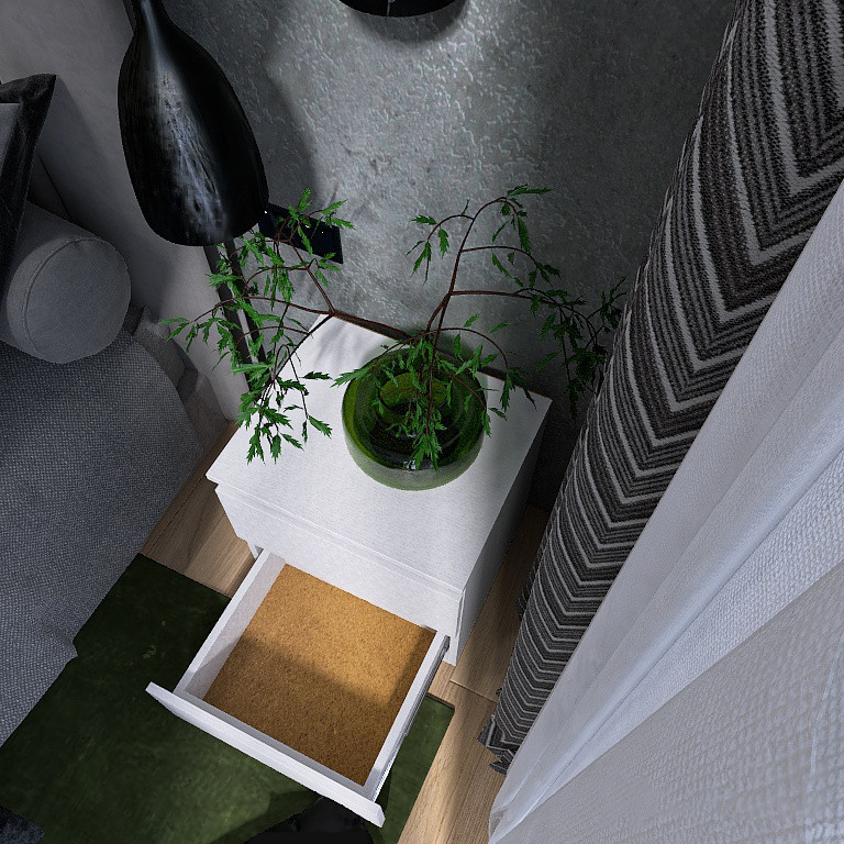 Тумба прикроватная EVR- Лайт ТЛ-1 белый(нимфея альба)