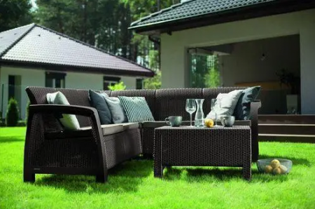 Комплект садовой мебели ECO- Keter Bahamas Relax, коричневый- серо-бежевый