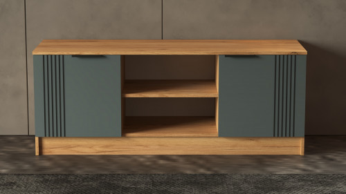 Тумба для телевизора ViA- APC ТВ-7 (дуб тахо/темно-серый)