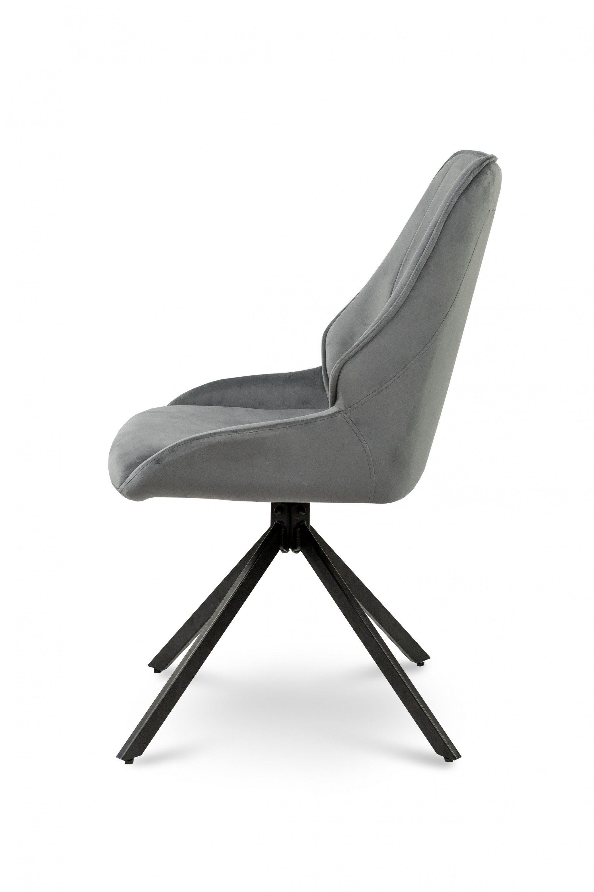 Стул с поворотным механизмом BIO- Grace Спинер (велюр серый)