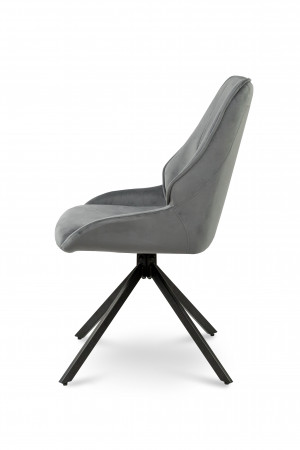 Стул с поворотным механизмом BIO- Grace Спинер (велюр серый)