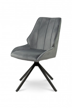 Стул с поворотным механизмом BIO- Grace Спинер (велюр серый)