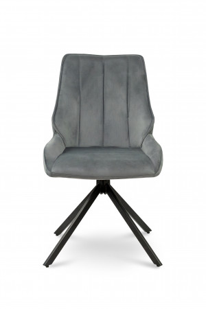 Стул с поворотным механизмом BIO- Grace Спинер (велюр серый)