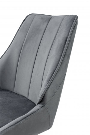 Стул с поворотным механизмом BIO- Grace Спинер (велюр серый)