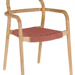 Стул Kave Home SHERYL CC5078J86 (бежевый/розовый)