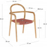 Стул Kave Home SHERYL CC5078J86 (бежевый/розовый)