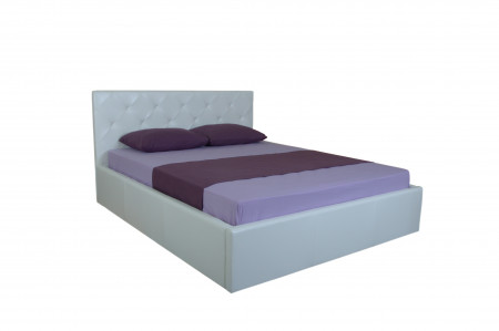 Двуспальная мягкая кровать с подъемным механизмом TPRO-  BRIZ lift 1600x2000 white E2462