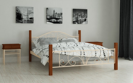 Кровать двуспальная металлическая PKR- Изабелла