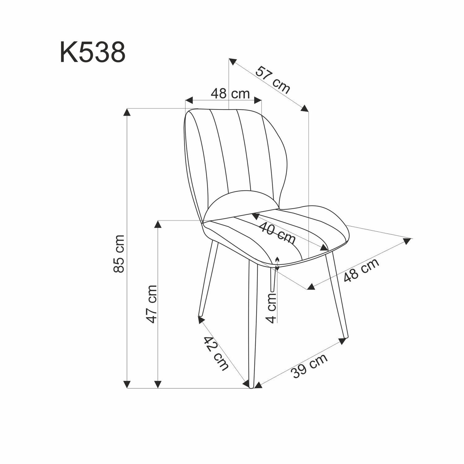 Стул обеденный Halmar K-538 (горчичный, зеленый)