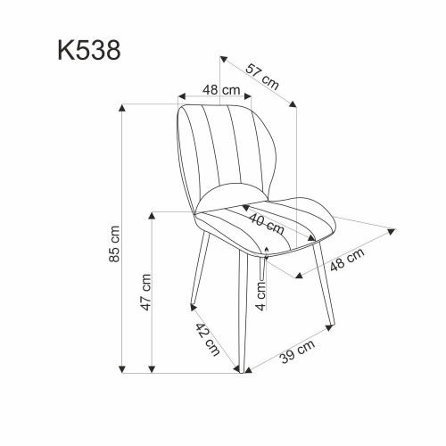 Стул обеденный Halmar K-538 (горчичный, зеленый)