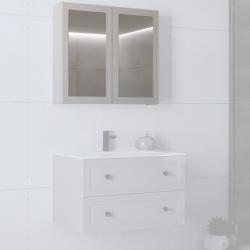 Зеркальный шкафчик PL- Halmar TORETO 70X80/2D Кашемир