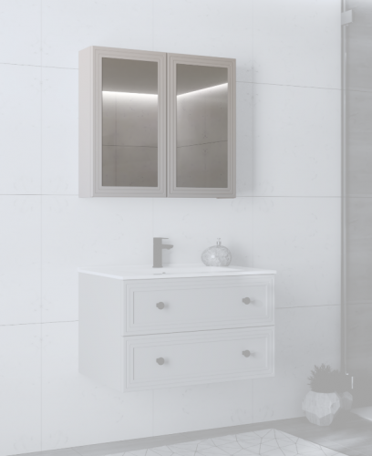 Зеркальный шкафчик PL- Halmar TORETO 70X80/2D Кашемир