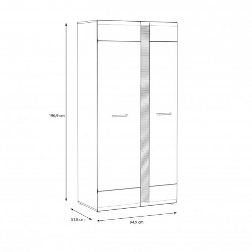 Шкаф 2D Forte LOCARNO LCRS821