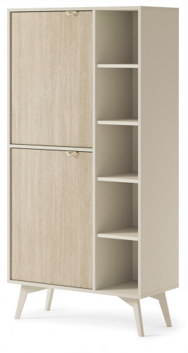 Стеллаж Perfect Home Форест / Forest RG80 2-дверный Беж песочный/ель сканди
